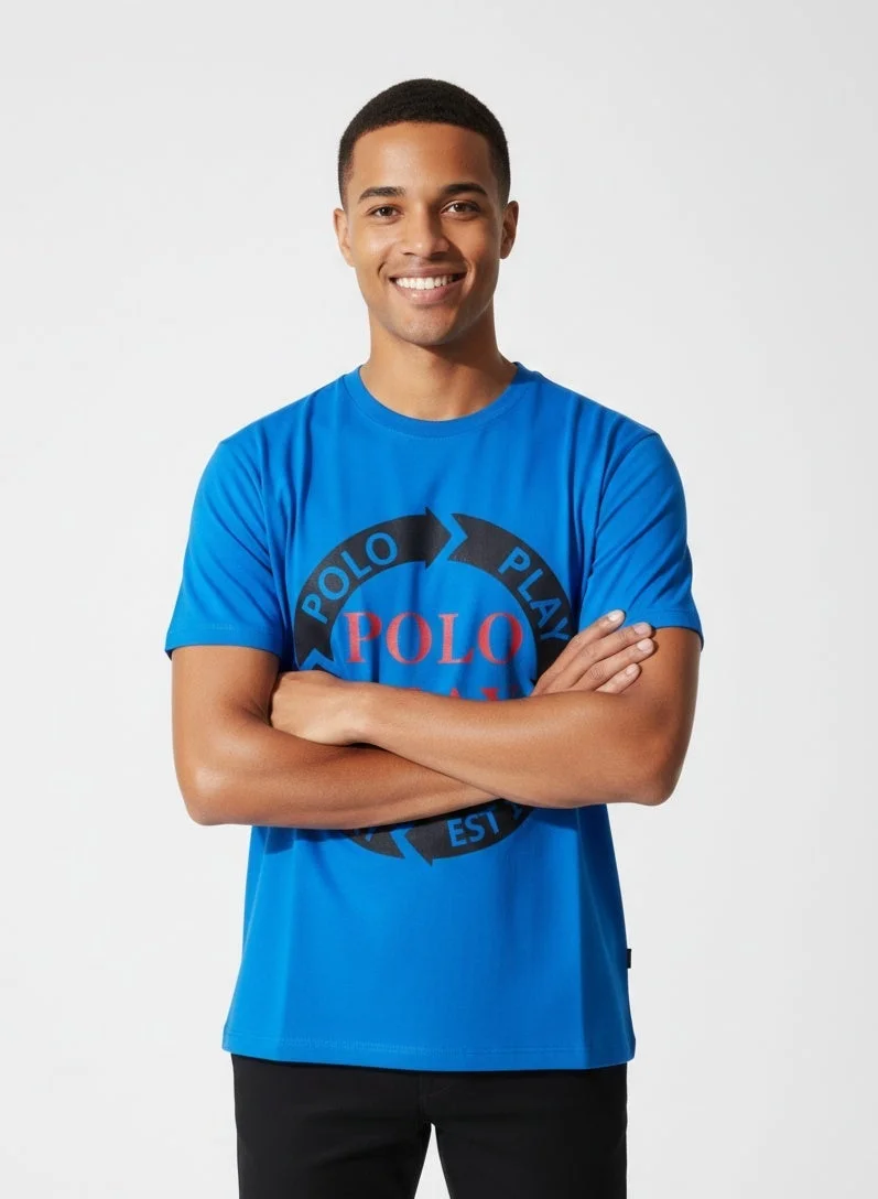 لعب البولو Boys Graphic T-shirt -NAVY